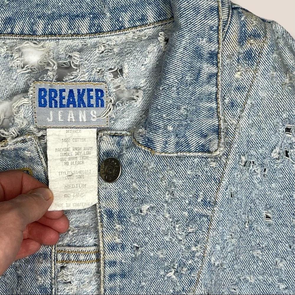 Distressed Denim Jacket - Picture 3 of 7